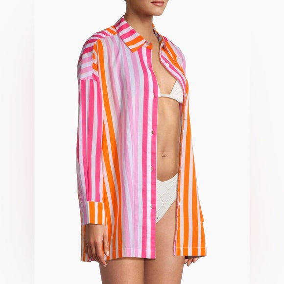 Revolve Beach Riot Alex Top / Cover Up- Sunset Stripes Sz s/m - Picture 11 of 16